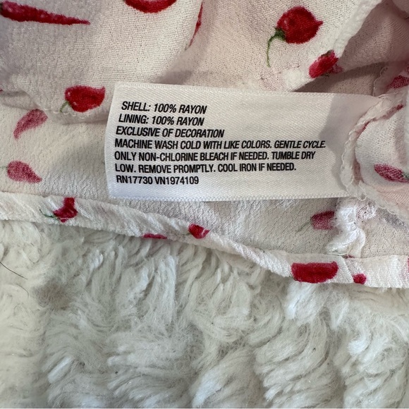 Wild Fable medium Chili Pepper Mini Dress | White & Red Lace Trim Halter - Picture 6 of 6